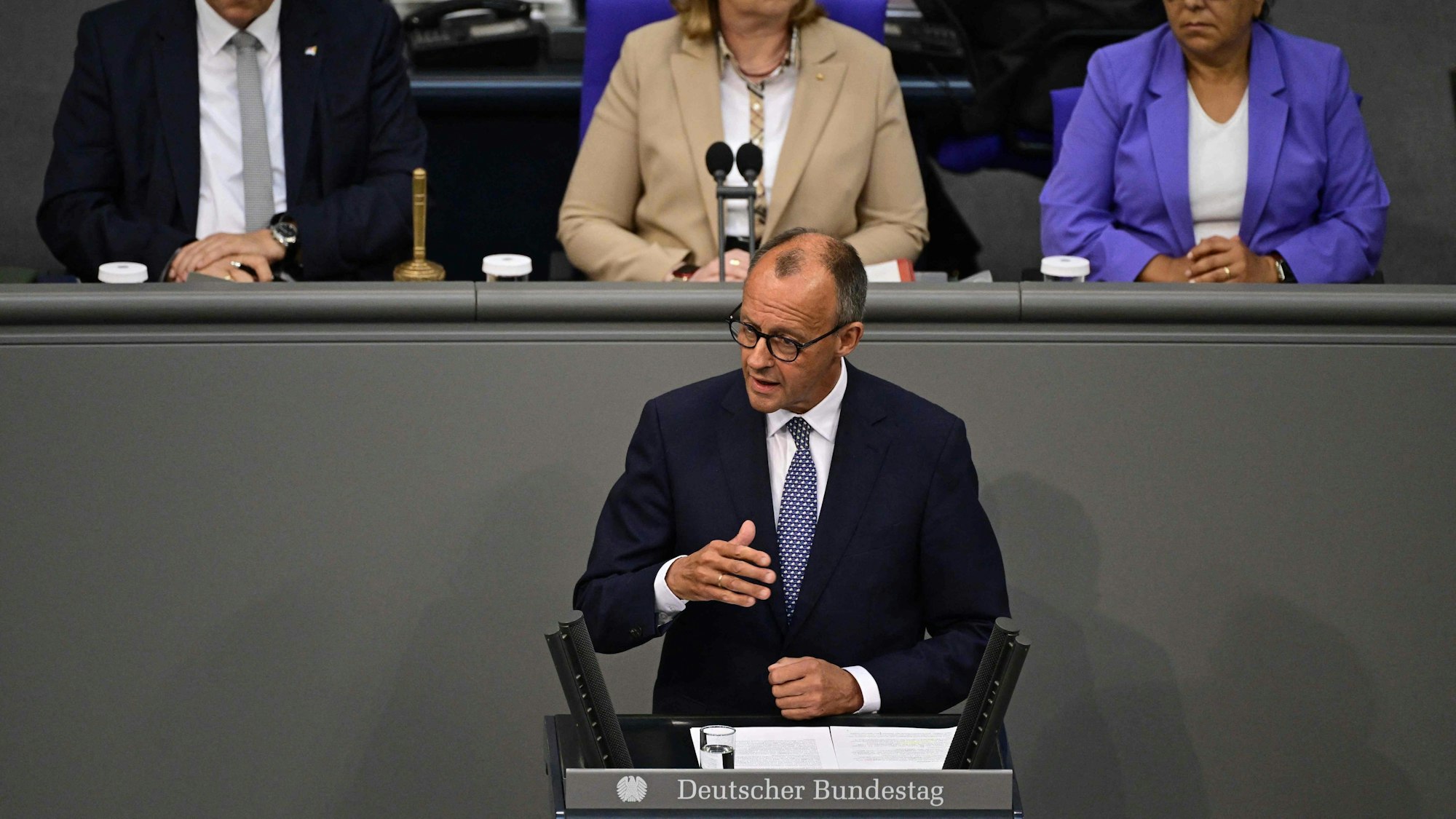Friedrich Merz während seines Redebeitrags am Mittwoch (11.9.) im Bundestag.