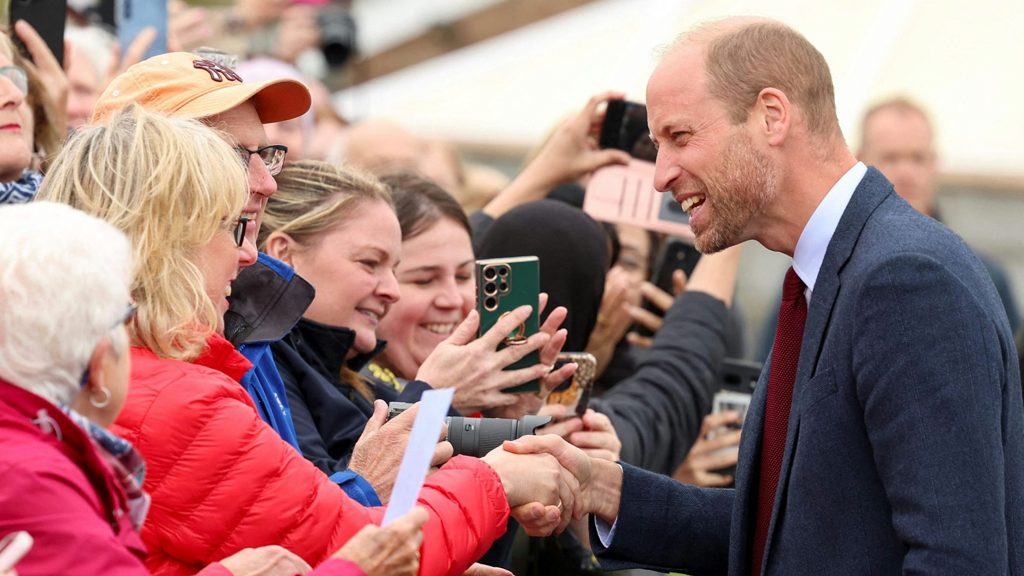 Prinz William bei seinem Besuch der Grundschule in Wales.