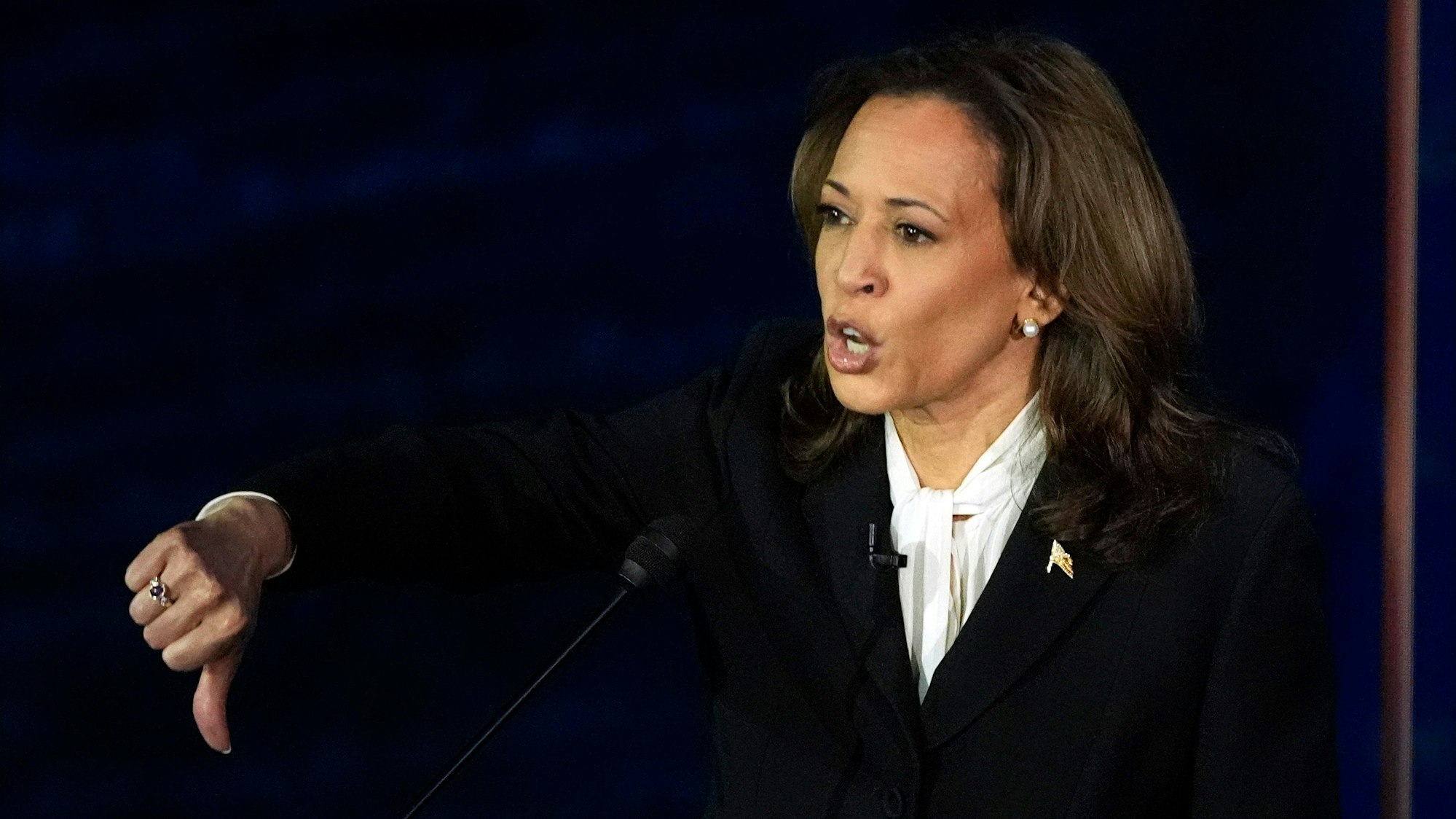Kamala Harris lockte ihren Kontrahenten Donald Trump mehrmals aus der Reserve.