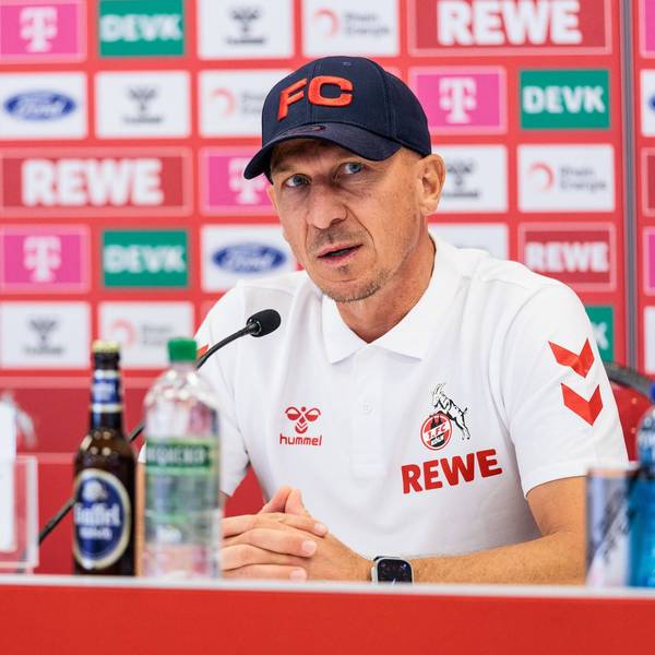 FC-Trainer Gerhard Struber am Donnerstag auf der Pressekonferenz vor dem Duell mit dem 1. FC Magdeburg