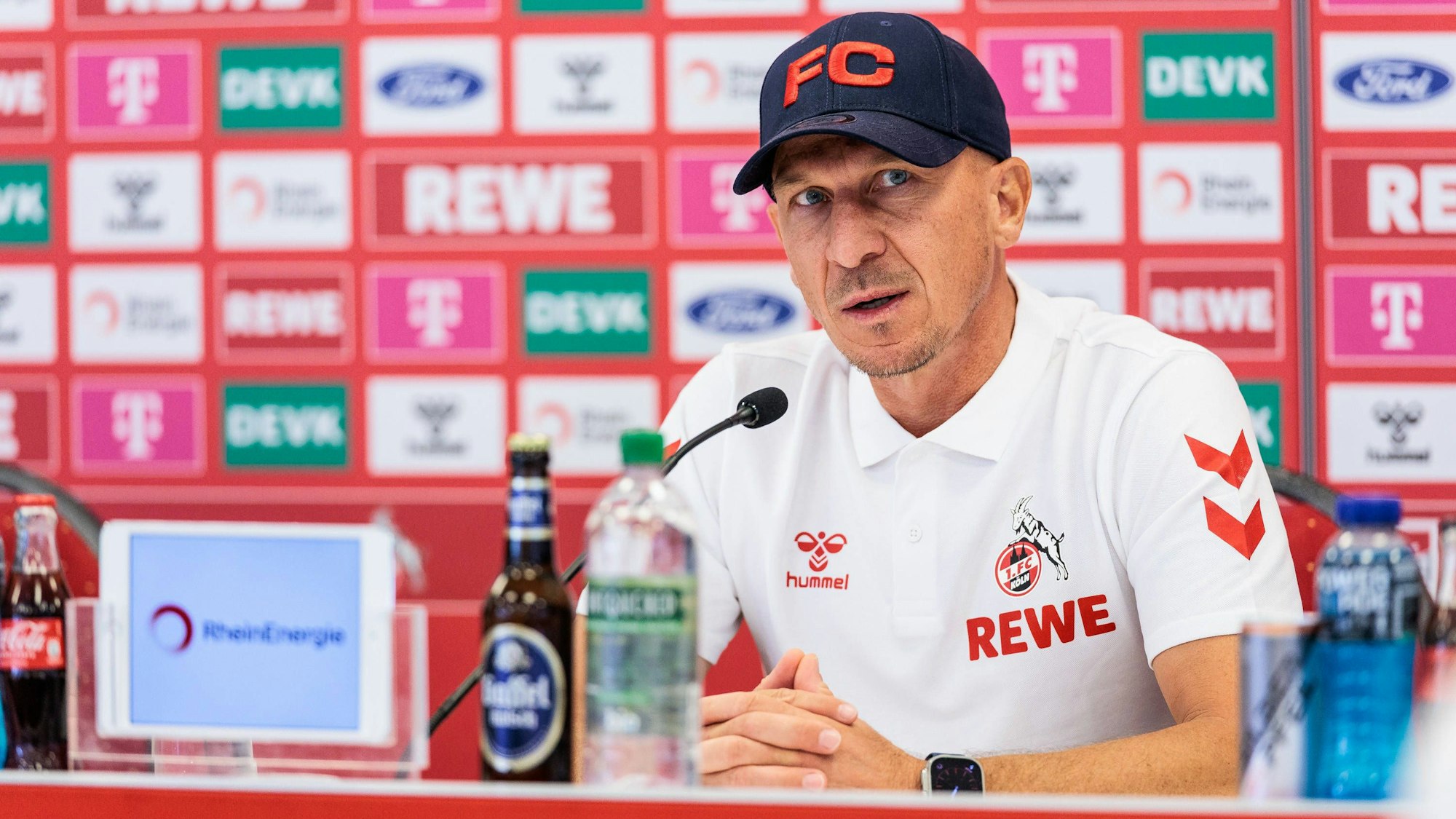FC-Trainer Gerhard Struber am Donnerstag auf der Pressekonferenz vor dem Duell mit dem 1. FC Magdeburg