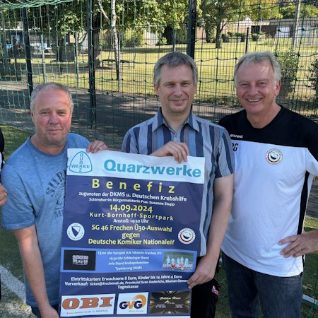 Zu sehen sind Mohamed El Boujaddaini (v.l.), Günther Vianden, Bernd Kaule und Ralf Günther.