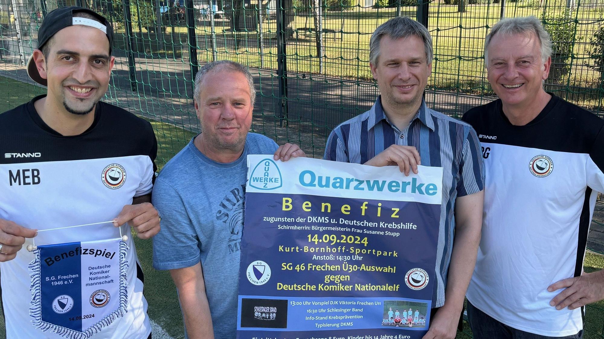 Zu sehen sind Mohamed El Boujaddaini (v.l.), Günther Vianden, Bernd Kaule und Ralf Günther.