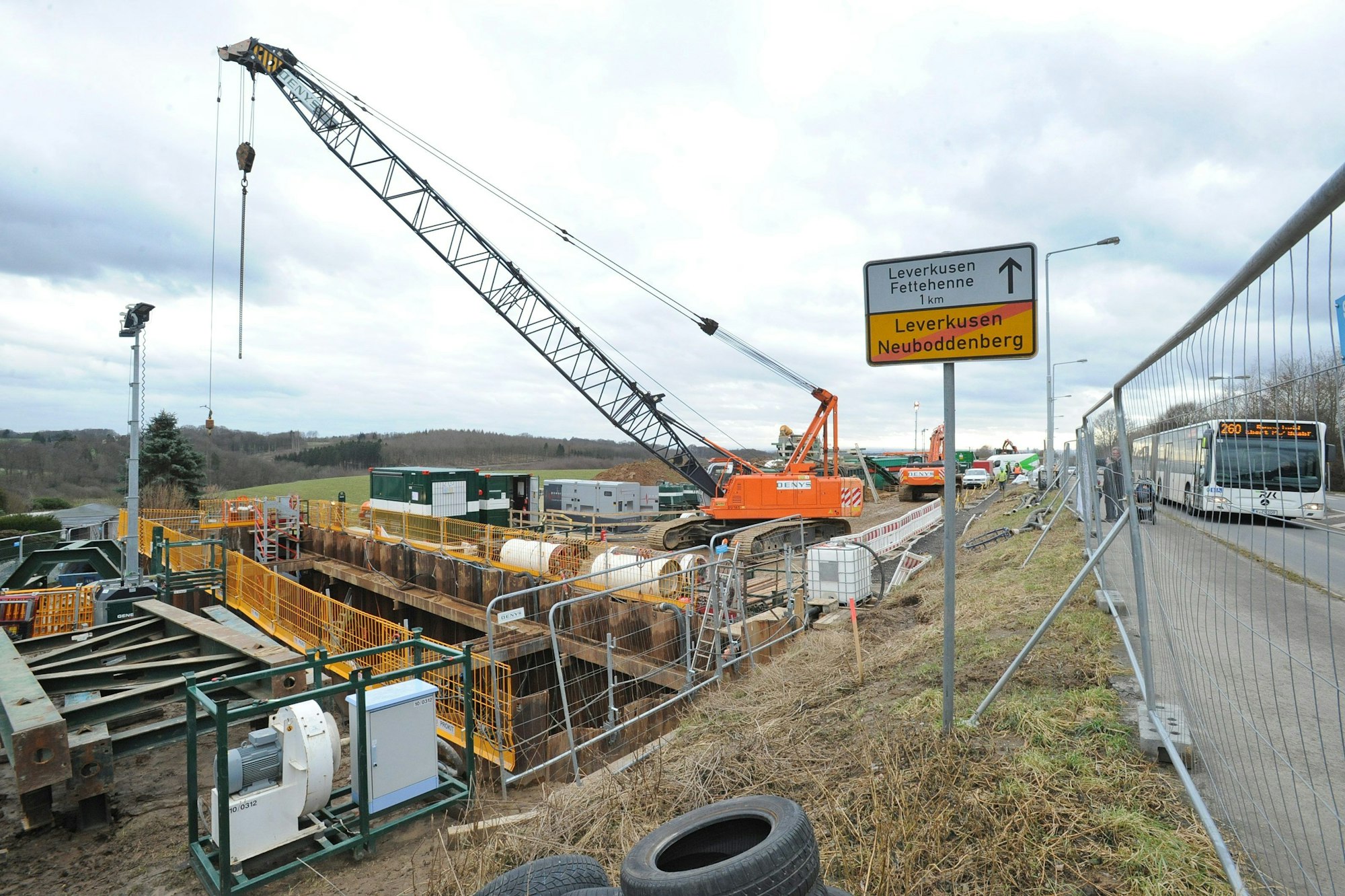 Baustelle der Ferngasleitung in Neuboddenberg