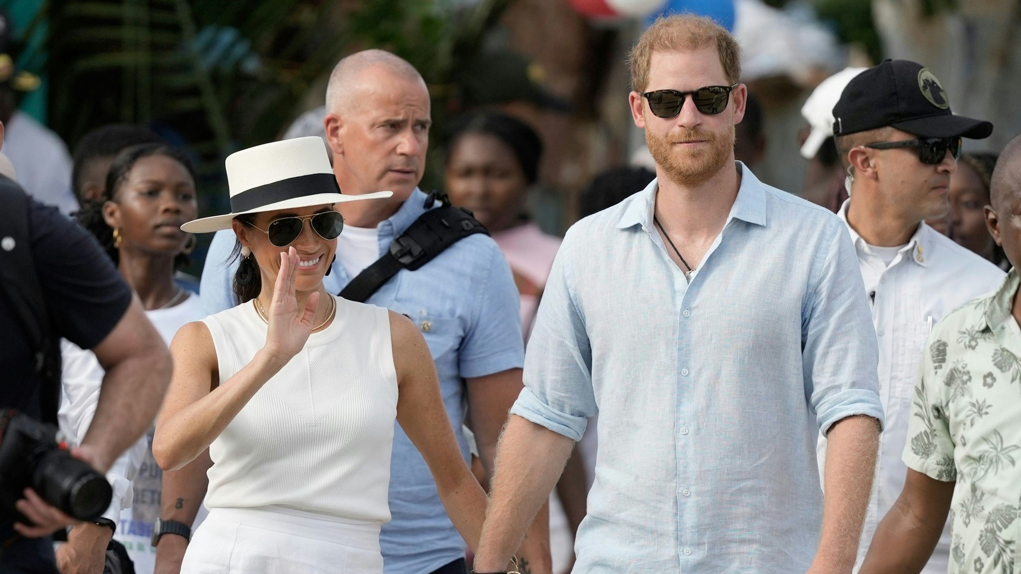 Prinz Harry und Meghan kommen in San Basilio de Palenque an.