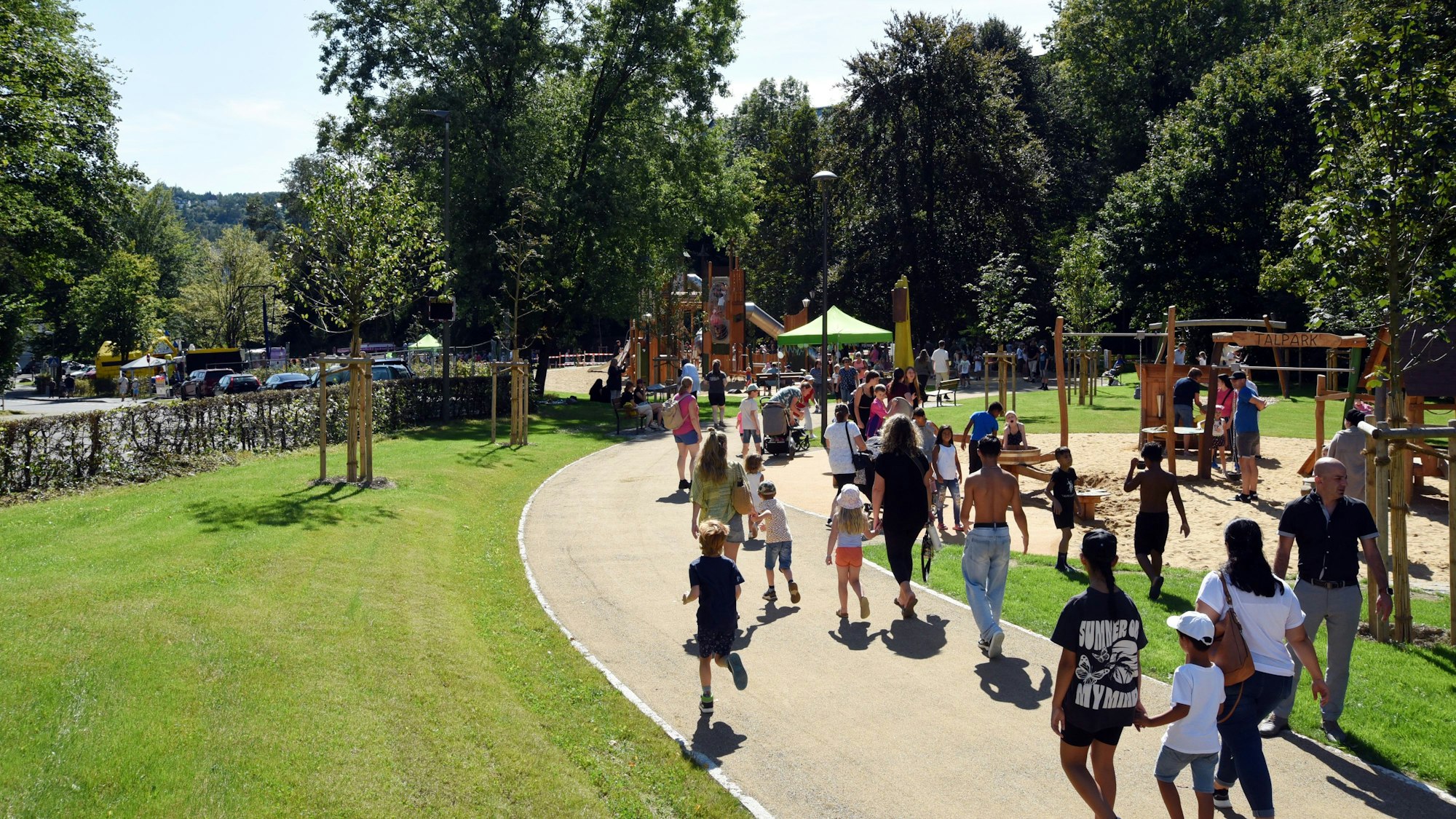 Blick in den neuen Talpark in Bergneustadt.