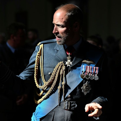 Prinz William spricht nach der Sovereign's Parade am Royal Air Force (RAF) College in in Ostengland.
