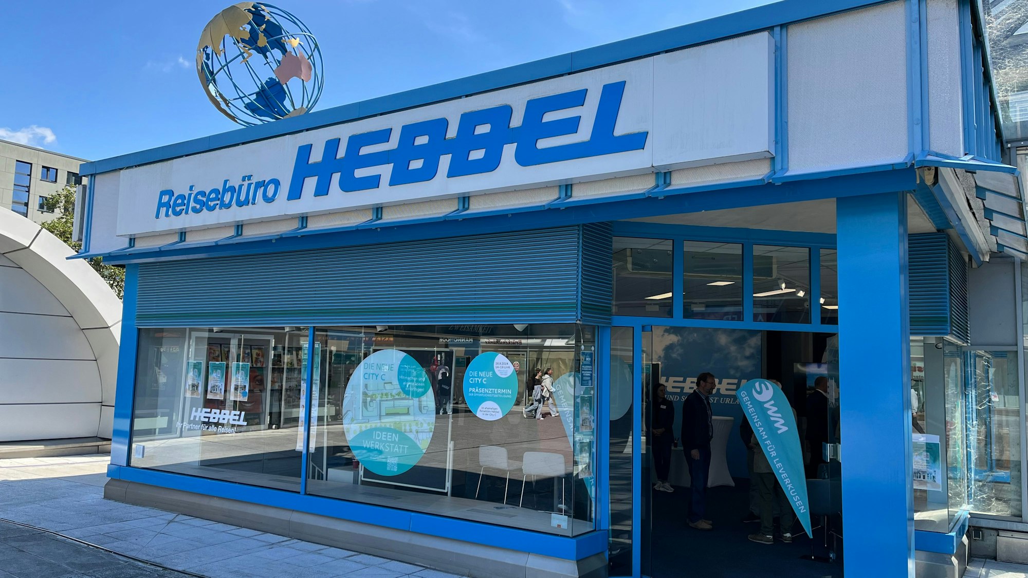 Das frühere Reisebüro Hebbel am Eingang der City C.