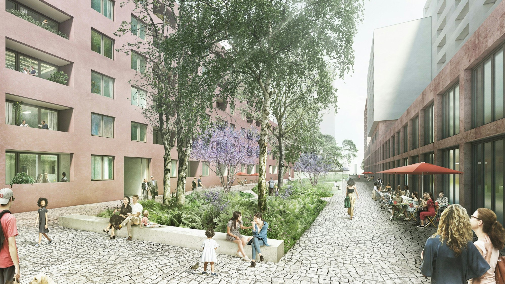 Eine Skizze der City C nach dem Umbau.