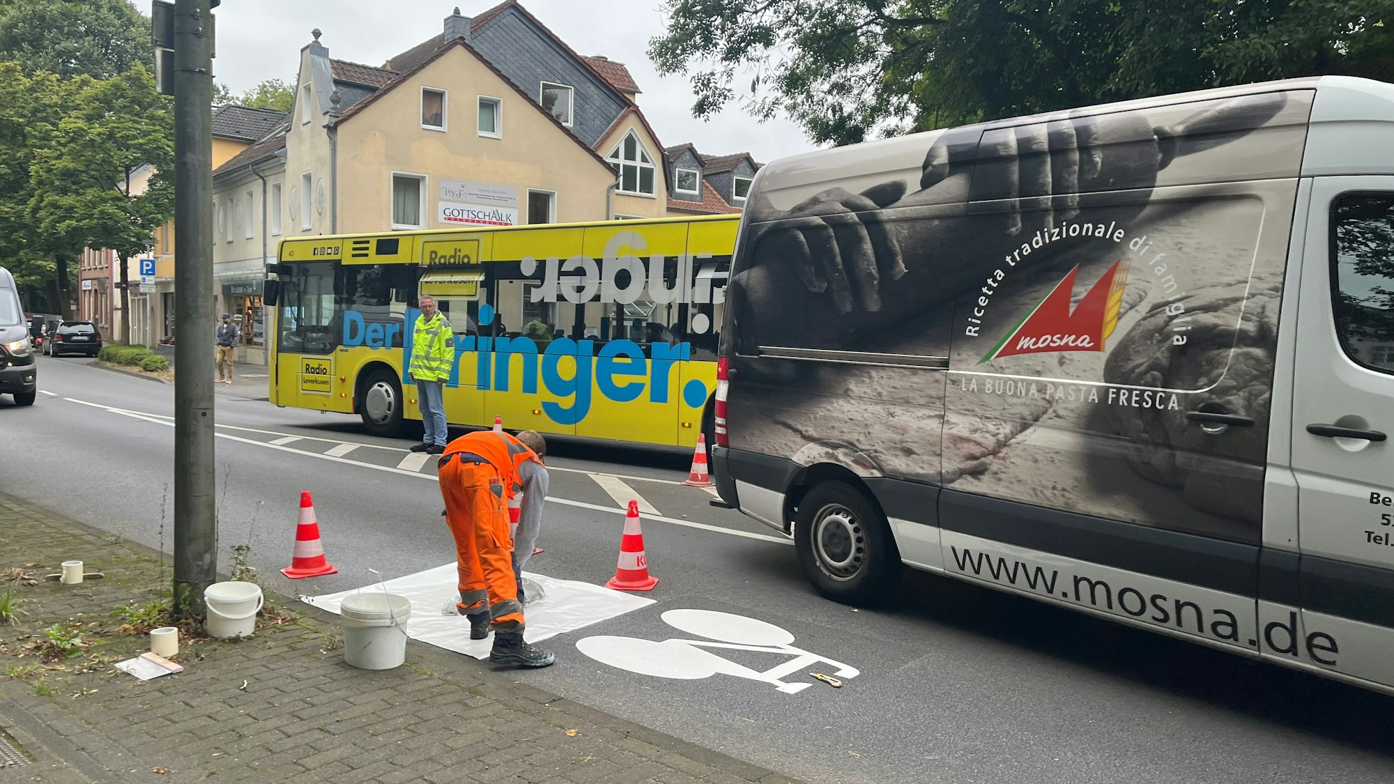 Viel befahrene Straße