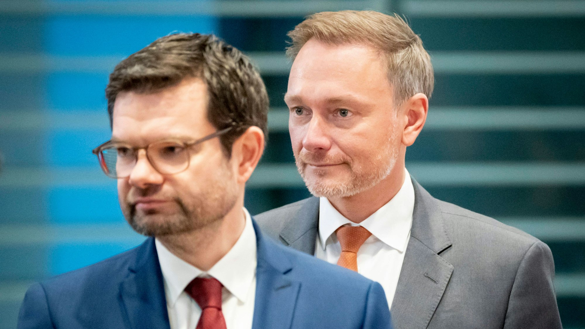 Marco Buschmann, Bundesjustizminister, mit Christian Lindner, Bundesfinanzminister.