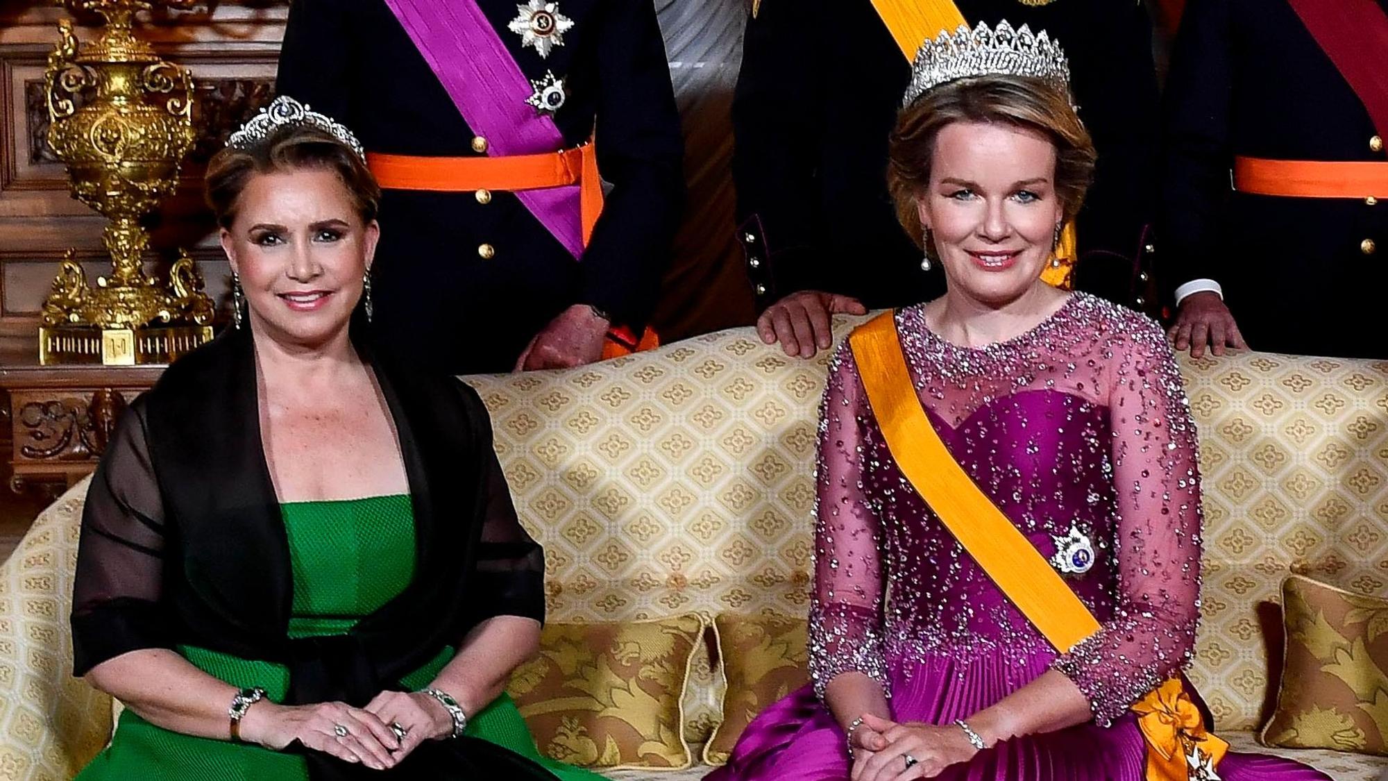 Großherzogin Maria Teresa von Luxemburg und Königin Mathilde von Belgien.
