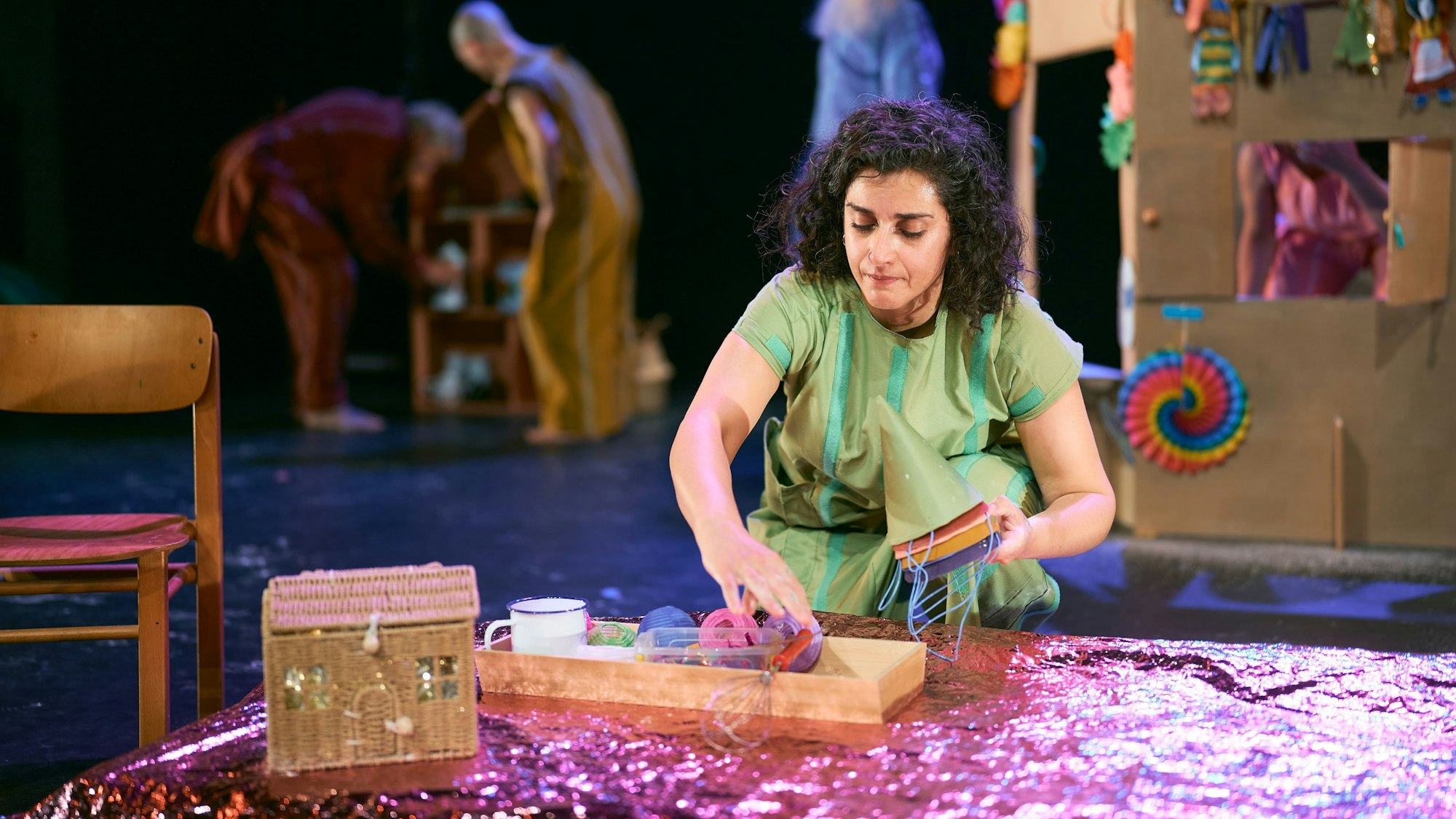 Generalprobe "Ich, unendlich". Das Stück ist eine Koproduktion des Comedia Theater mit der Compañía Aranwa, Chile.