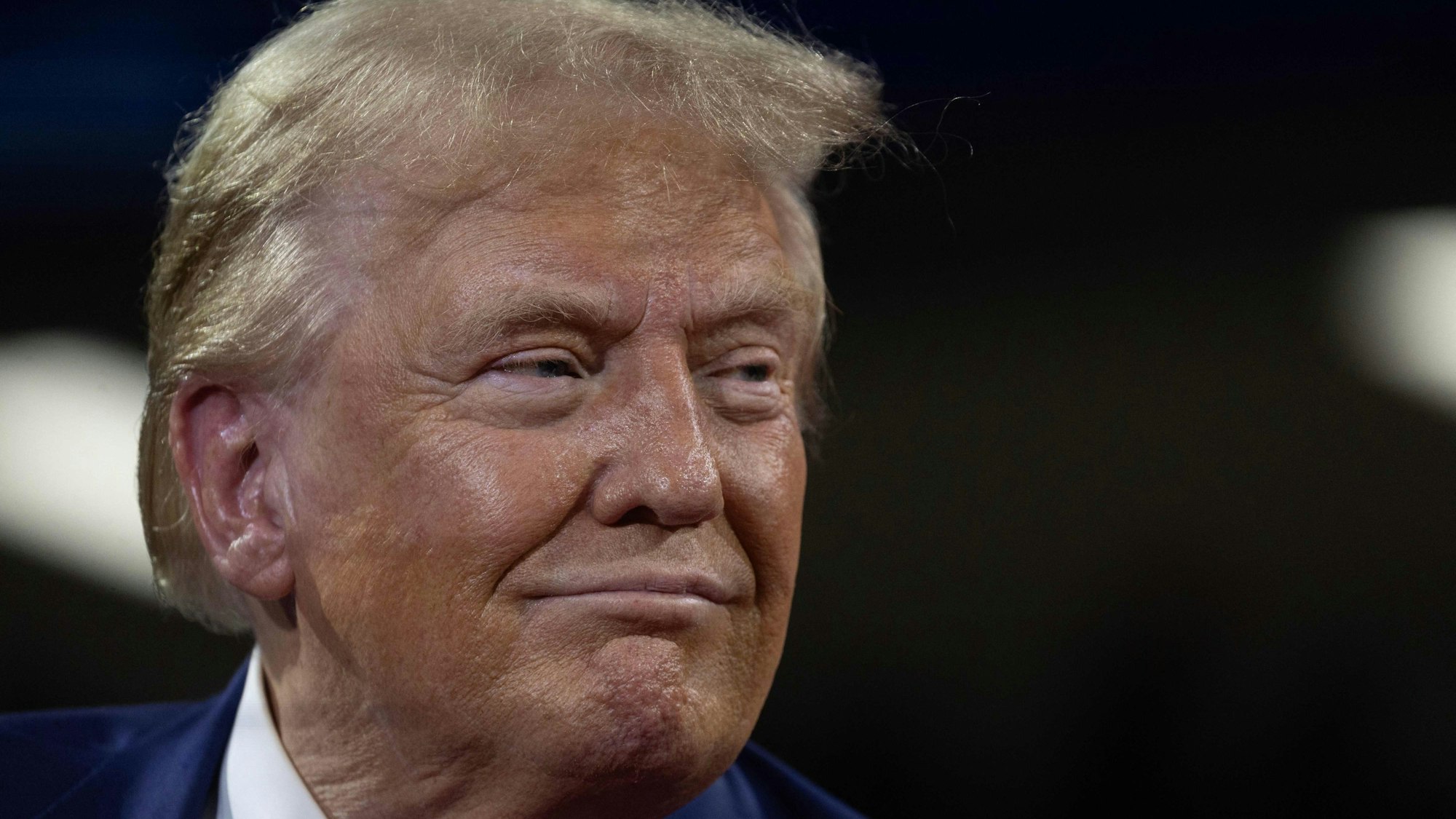 Donald Trump bei einer Wahlkampfveranstaltung in Flint, Michigan.