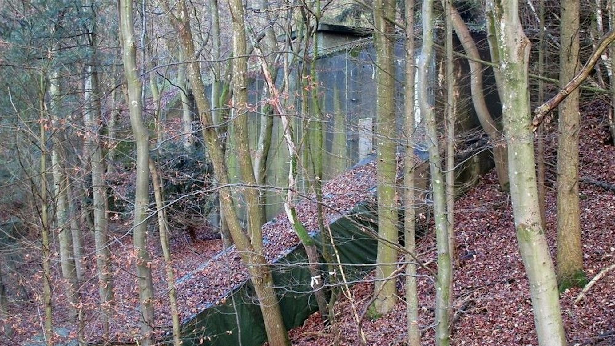 Der Atombunker liegt fast komplett unterirdisch und wurde aufwendig getarnt.