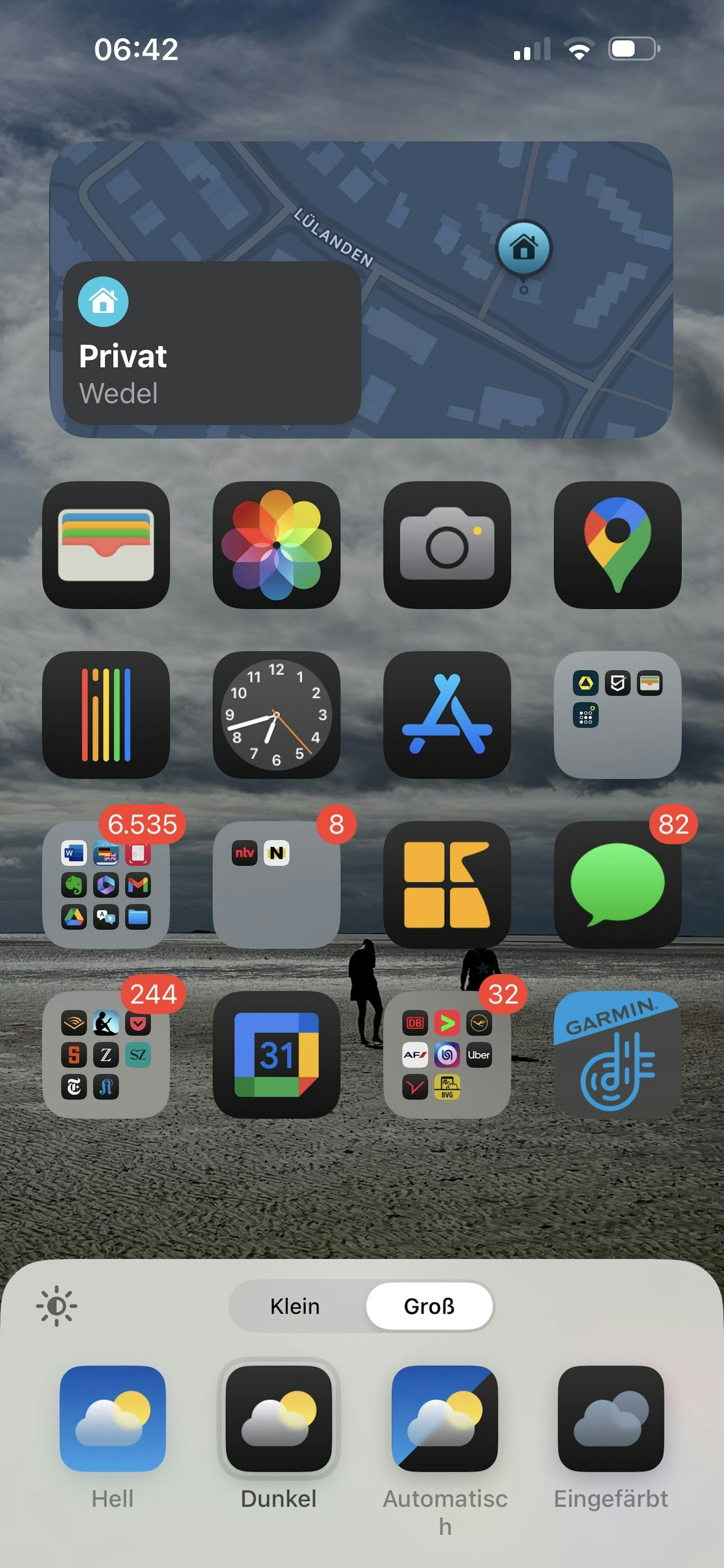 Der neue Homescreen von iOS 18