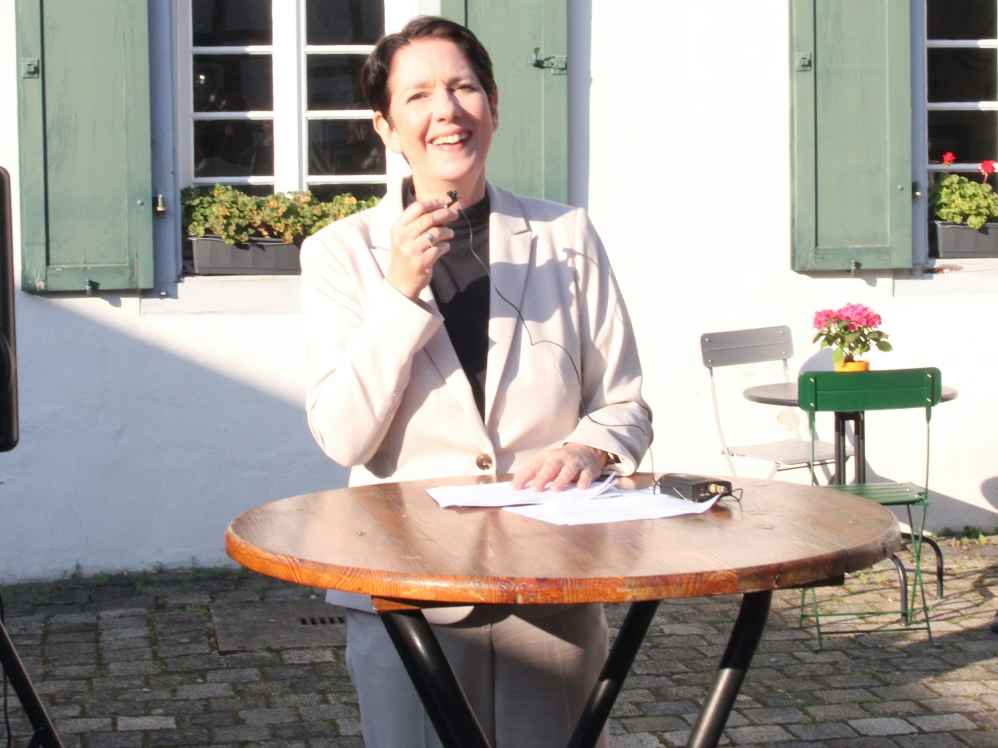 Silke Gorißen, Ministerin für Landwirtschaft und Verbraucherschutz in NRW, im Königsforst