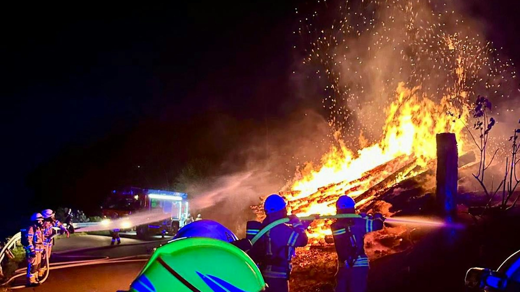 Brandeinsatz Feuerwehr Wiehl