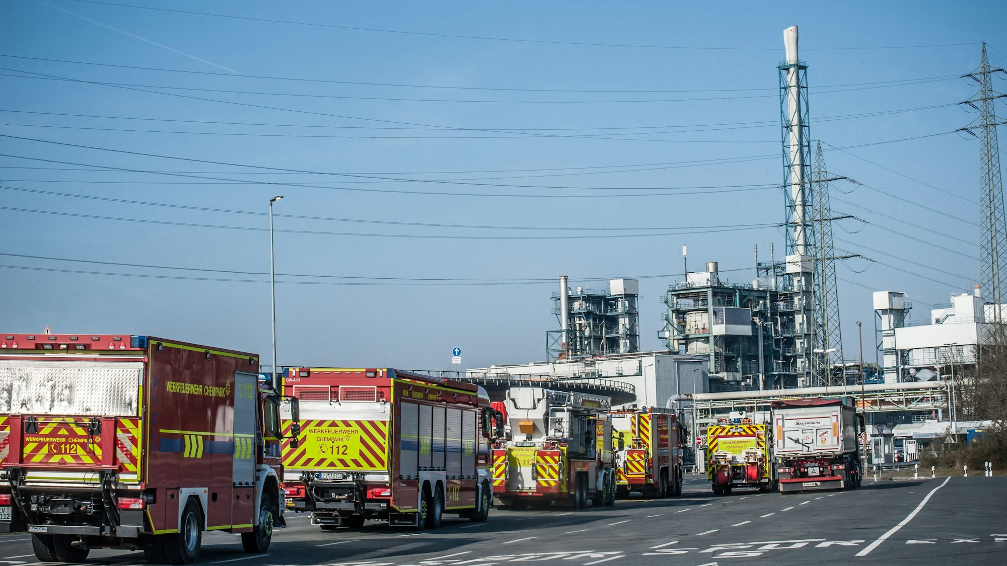 Eine Übung an der Sondermüllverbrennungsanlage Entsorgungszentrum Bürrig im Jahr 2022