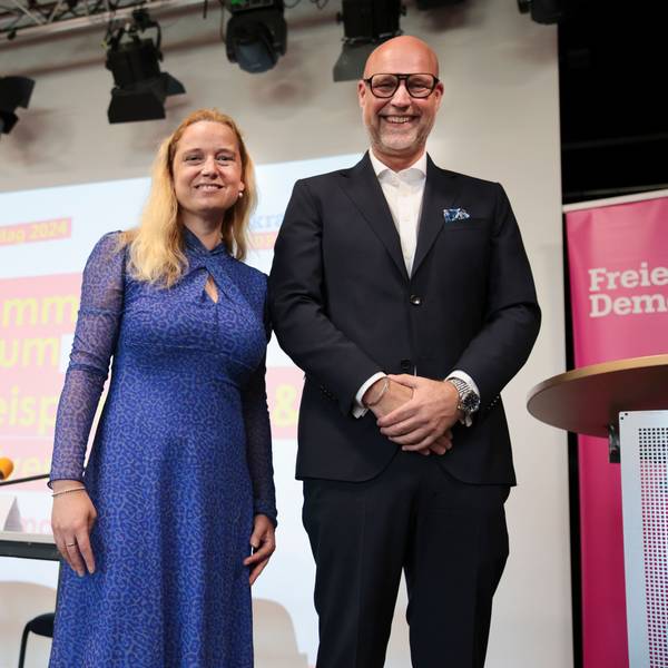 21.09.2024, Köln: Sylvia Laufenberg und Volker Görzel..FDP Parteitag.Foto:Dirk Borm