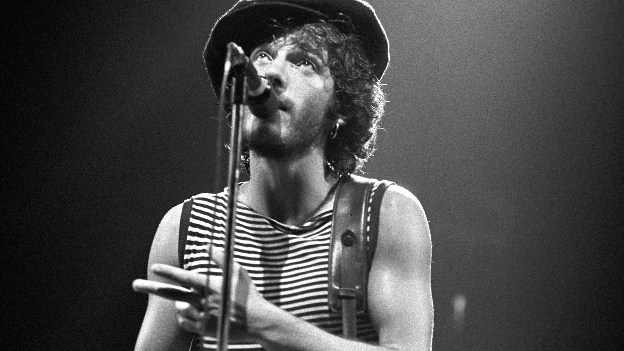 22.08.1975, USA, Atlanta: Bruce Springsteen tritt am 22. August 1975 mit der E Street Band im Alex Cooley's Electric Ballroom auf - Szene des Films «Bruce Springsteen, der amerikanische Freund» .