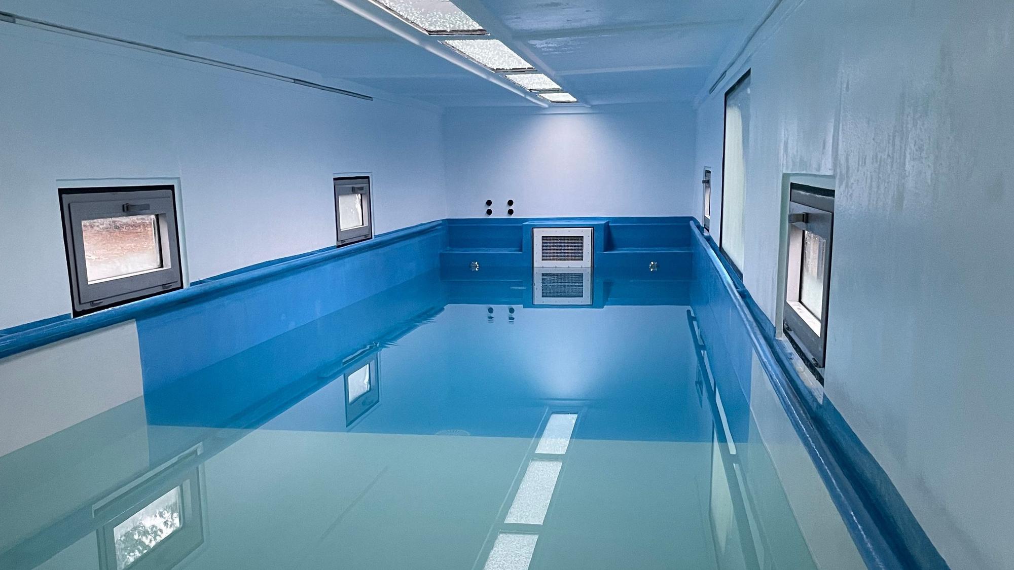 Der Schwimmcontainer Narwali von innen.