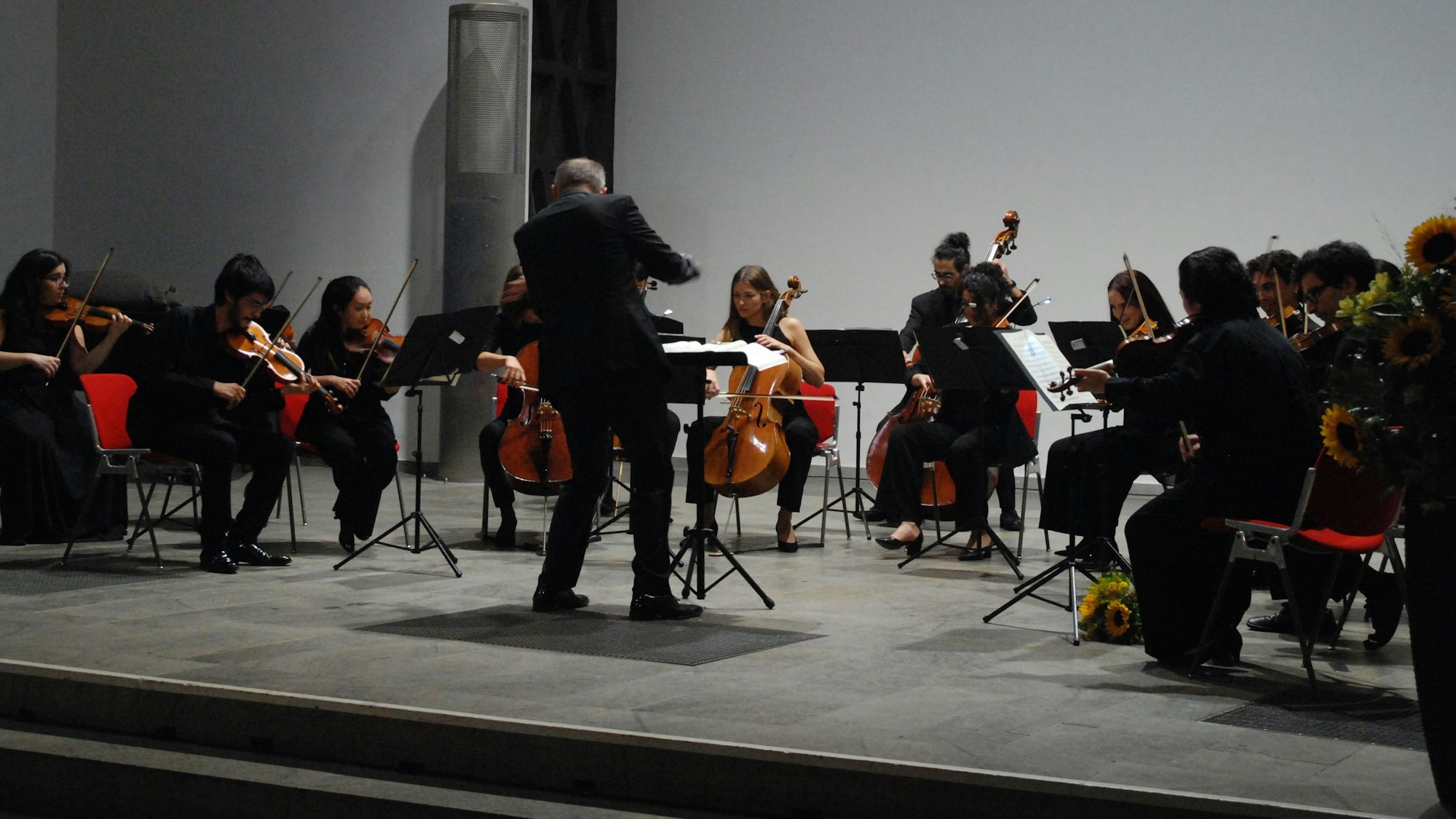 Das Folkwang Orchester beim Auftritt in Bad Münstereifel.