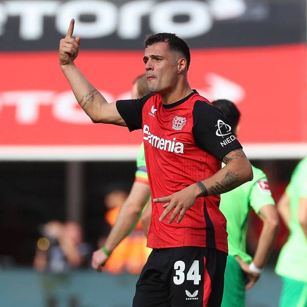 Leverkusens Granit Xhaka im Spiel gegen den VfL Wolfsburg