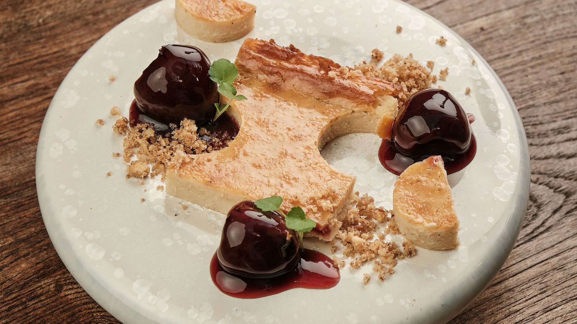 Der fertige Cheesecake mit Rheinlandkirsche