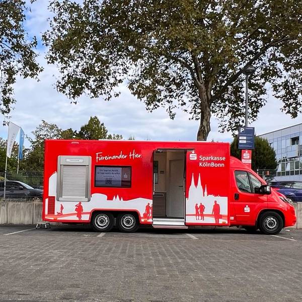 Sparkassenbus montags und freitags von 9 bis 11 Uhr auf dem Netto-Parkplatz im Stadtteil Finkenberg.