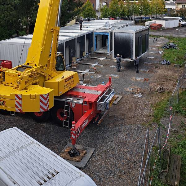 Die Container an der Bahnstraße in Wipperfürth.