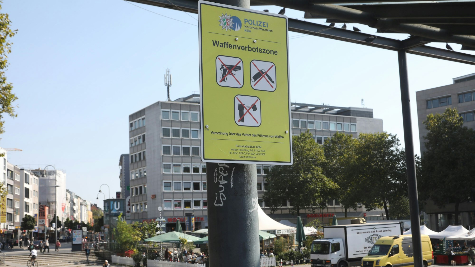 Der Wiener Platz ist die dritte Waffenverbotszone in Köln.