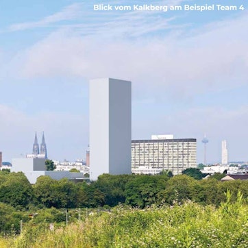 Eine Visualisierung für ein neues Hochhaus.