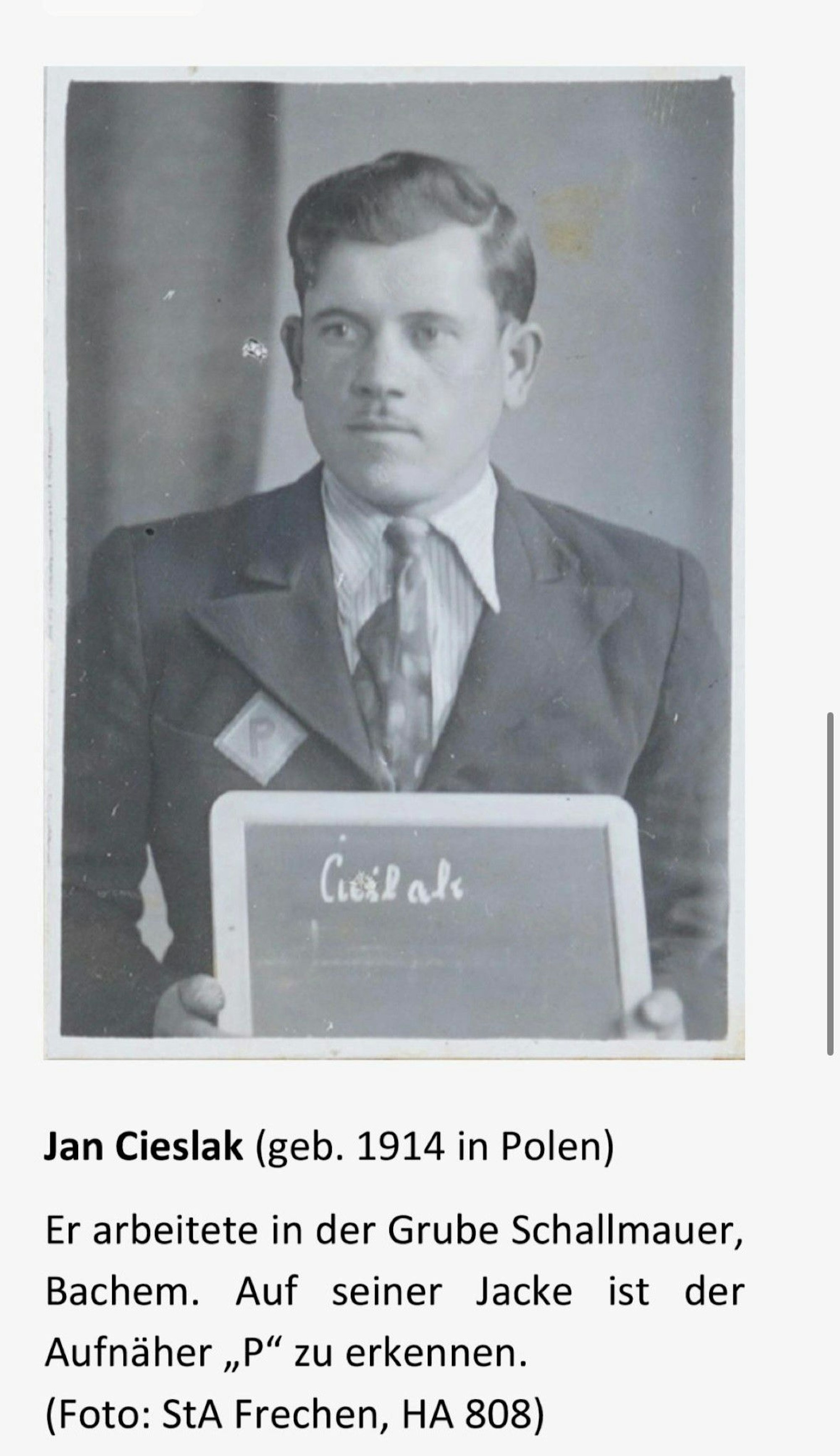 Auf dem Bild ist das Portrait eines Kriegsgefangenen zu sehen.