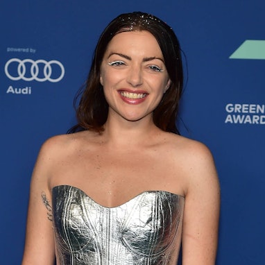 Anne Menden auf dem grünen Teppich der „Green Awards“.