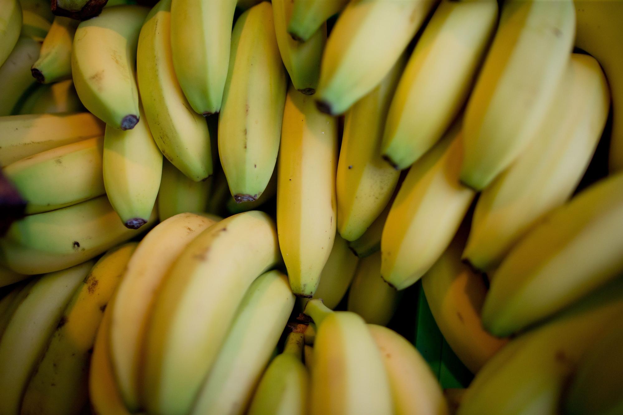 ARCHIV - 03.02.2016, Bayern, Nürnberg: Mehrere Bananen liegen übereinander
Bananen gehören in Deutschland zum beliebtesten Obst. (zu dpa: «Wirklich ein Schnäppchen? EuGH urteilt zu Aldi-Süd») Foto: Daniel Karmann/dpa +++ dpa-Bildfunk +++