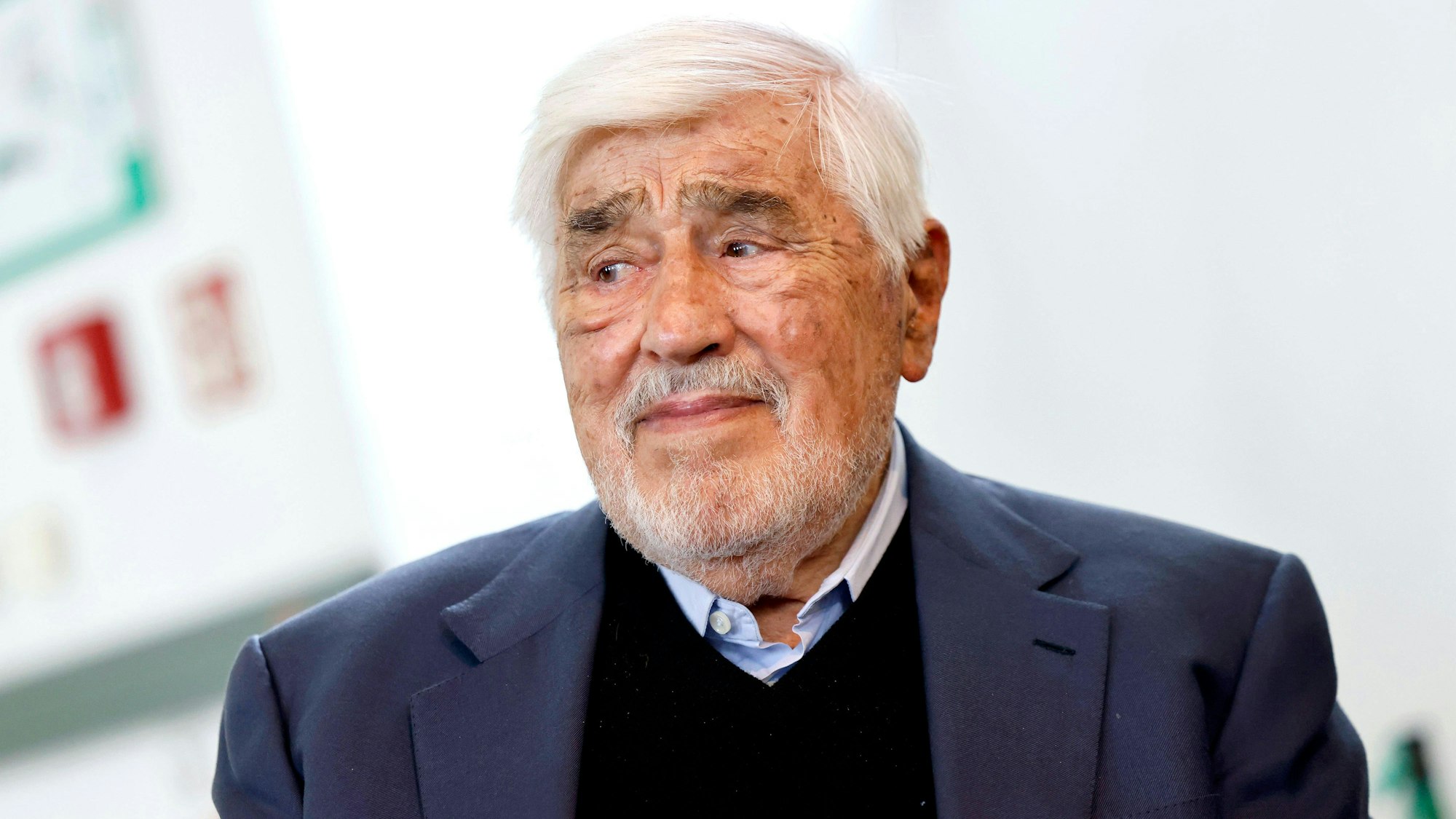 Der Schauspieler Mario Adorf bei einem seiner letzten Besuche in Deutschland, beim Pressetermin im Eifelmuseum anlässlich der Premiere von „Peterchens Mondfahrt“.