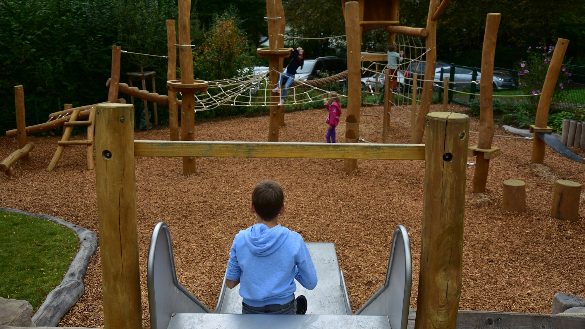 Der Spielplatz an der OGS in der Schulstraßein Much wurde neu gestaltet
