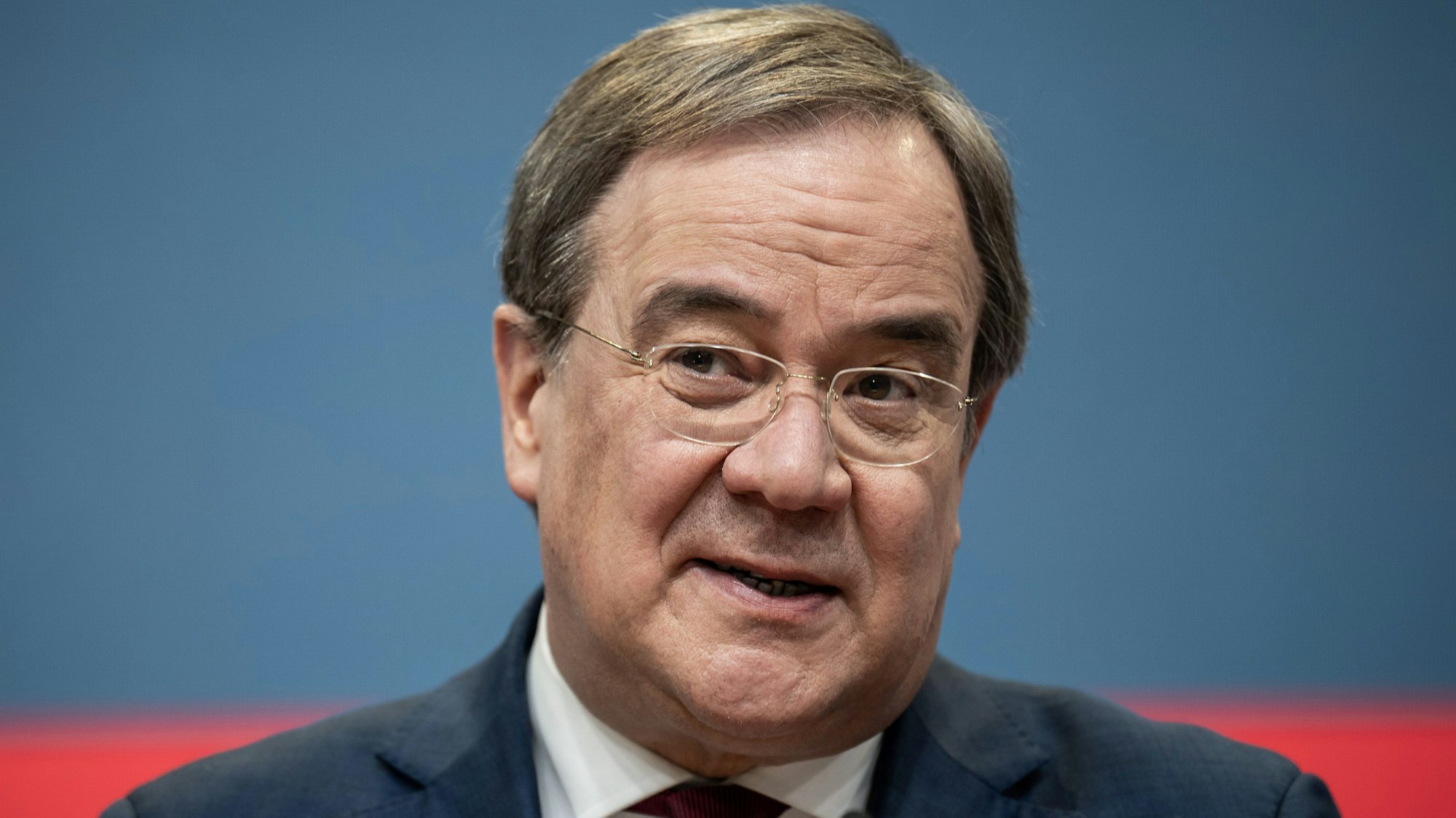 Armin Laschet, ehemaliger Ministerpräsident von Nordrhein-Westfalen, bei einer Pressekonferenz.