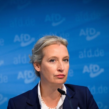 23.09.2024, Berlin: Alice Weidel, Bundesvorsitzende der AfD, äußert sich bei einer Pressekonferenz in der AfD-Bundesgeschäftsstelle zum Ausgang der Landtagswahl in Brandenburg. Foto: Bernd von Jutrczenka/dpa +++ dpa-Bildfunk +++