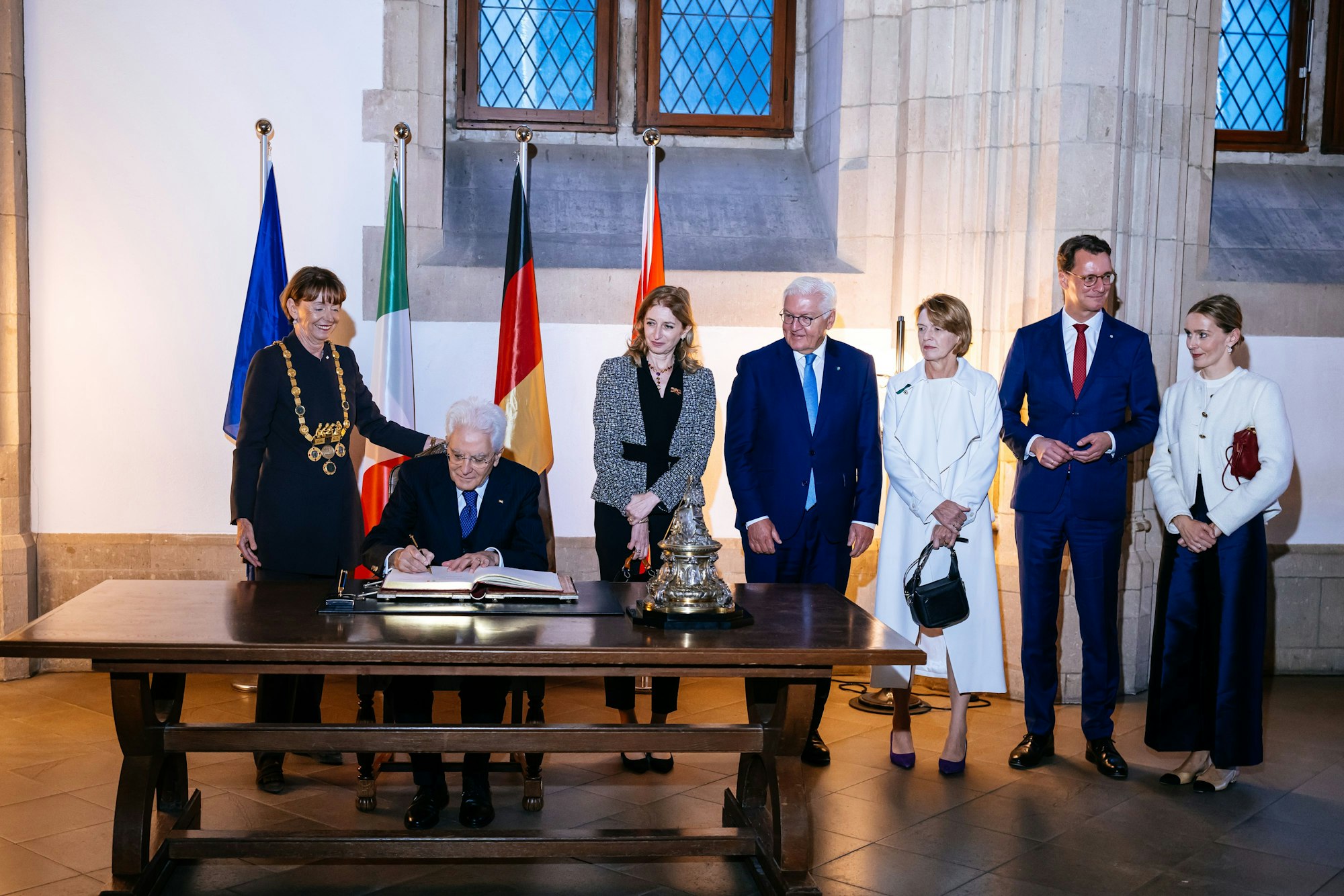OB Reker, Sergio Mattarella, Tochter Laura Mattarella, Frank-Walter Steinmeier, Elke Büdenbender, Hendrik Wüst, Katharina Wüst