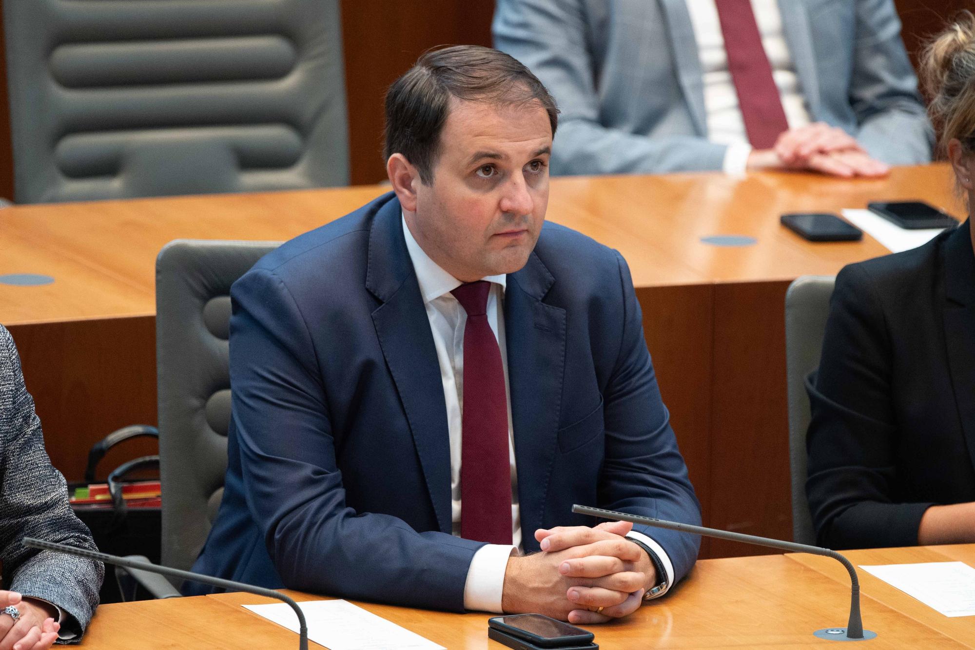 Nathanael Liminski, Europaminister, bei einer Sitzung im Landtag