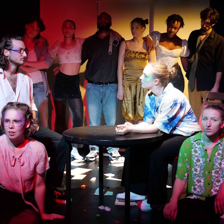 Die Schauspielschule der Studiobühne spielte im Kaufhof in Siegburg