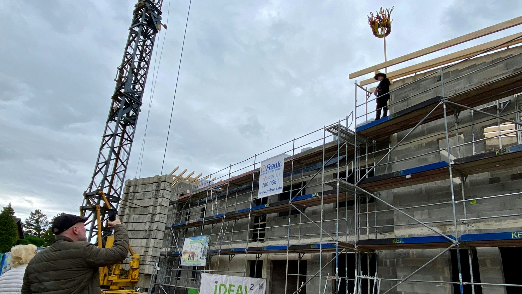 Zu sehen ist der Rohbau der Kita.