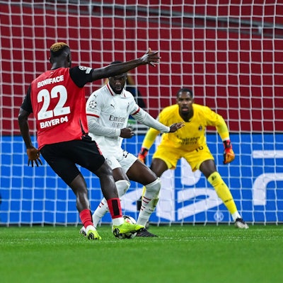 Victor Boniface hat die Werkself mit seinem Treffer zum Sieg über den AC Milan in der Champions League geschossen.