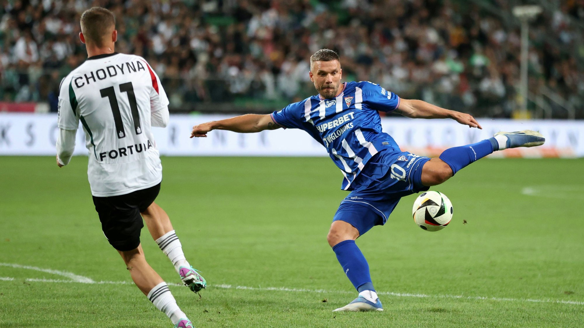 Lukas Podolski im September im Trikot von Gornik Zabrze