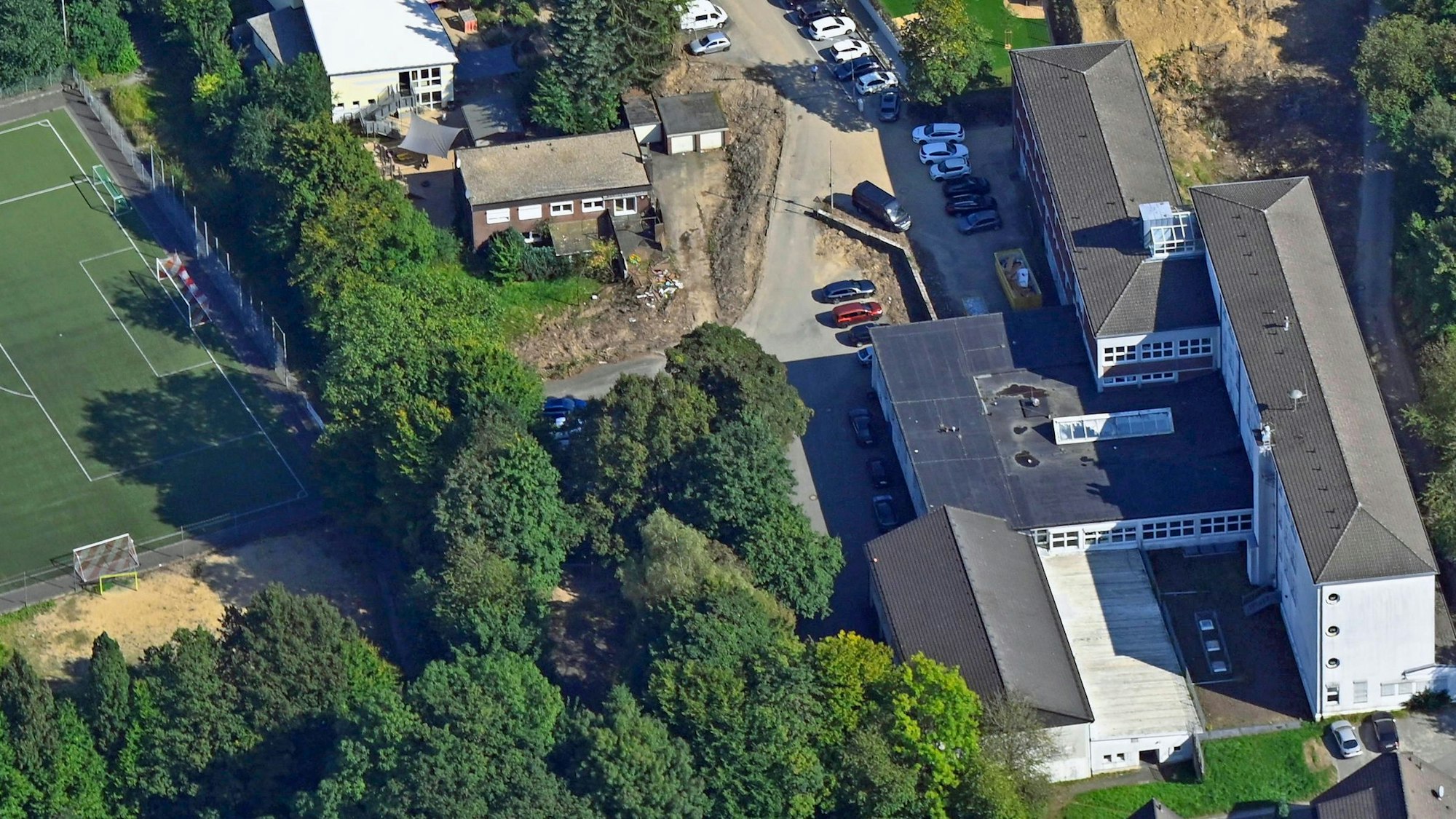 Ein Luftbild des Areals.