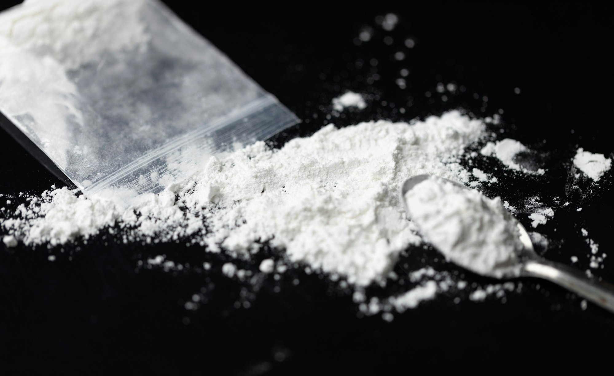 Das Bild zeigt Kokain-Pulver.