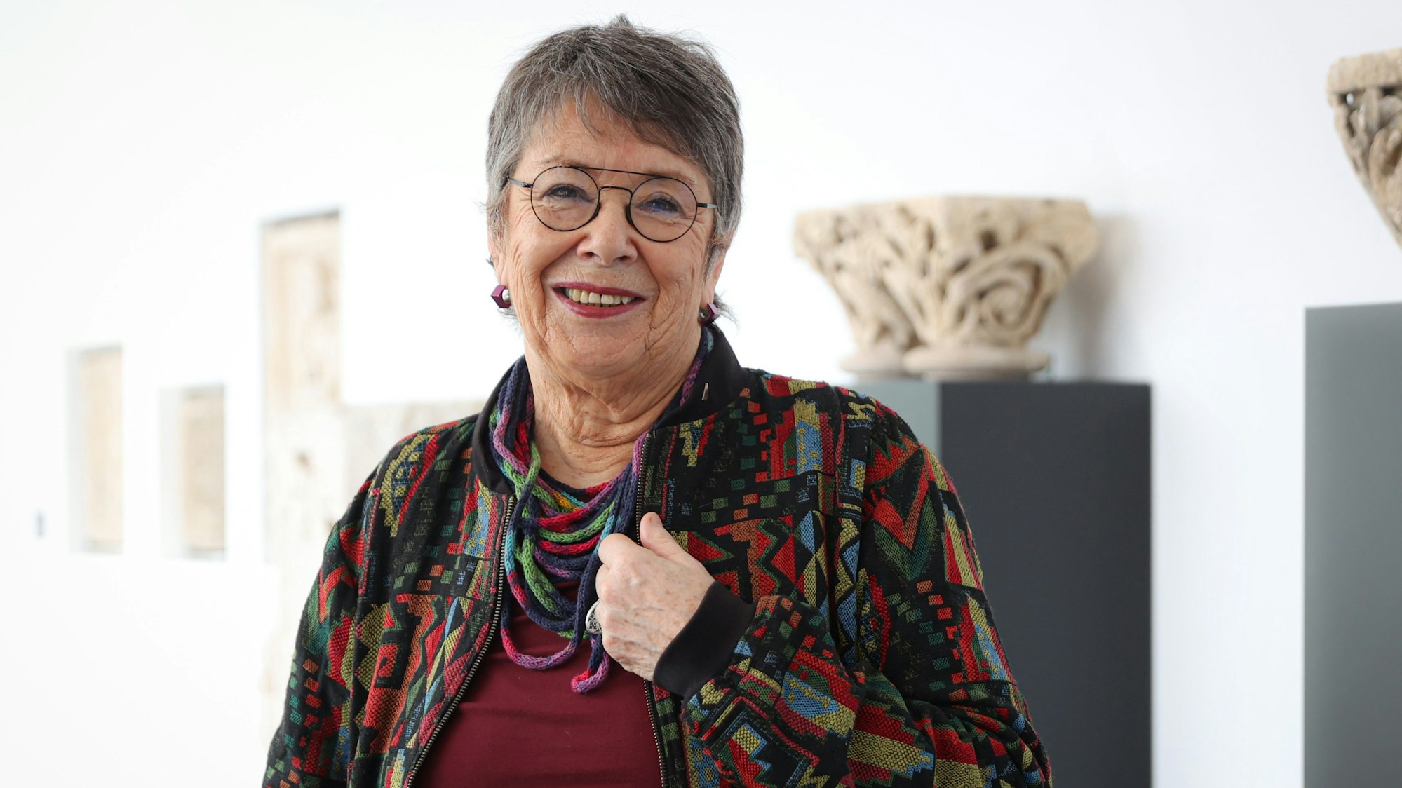 Vor-Ort-Termin im Museum Schnütgen mit Barbara Schock-Werner. Die frühere Dombaumeisterin soll Präsidentin des Zentral Dombau Vereins (ZDV) werden.