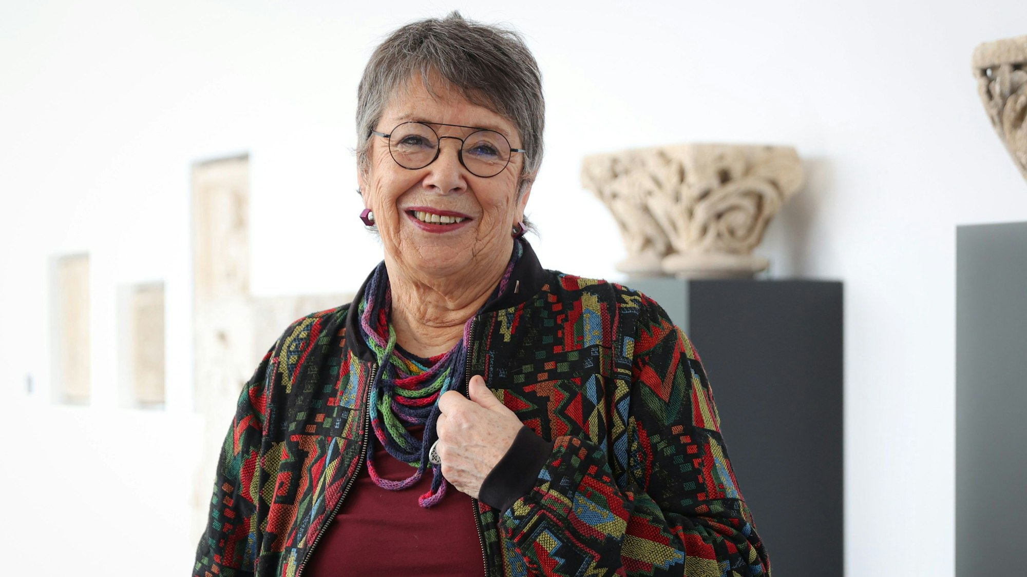 Vor-Ort-Termin im Museum Schnütgen mit Barbara Schock-Werner. Die frühere Dombaumeisterin soll Präsidentin des Zentral Dombau Vereins (ZDV) werden.